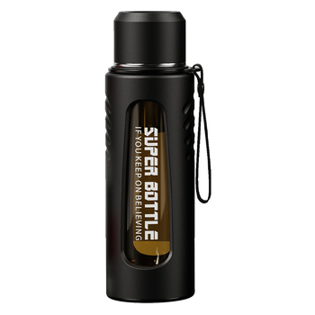 Двойно-слойна стъклена чаша за чай с разделяне на чай и вода, термоустойчива, интелигентно измерване на температурата и филтър