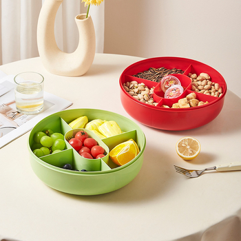Songtai Пластмасова чиния за плодове, лек лукс, ретро стил