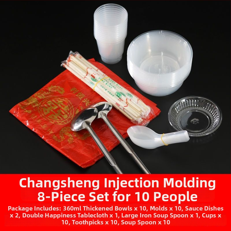 Jednorazový servis riadu – štyri diely, biodegradovateľný, bez prispôsobenia; vyrobené v Číne; štýl moderná jednoduchosť.