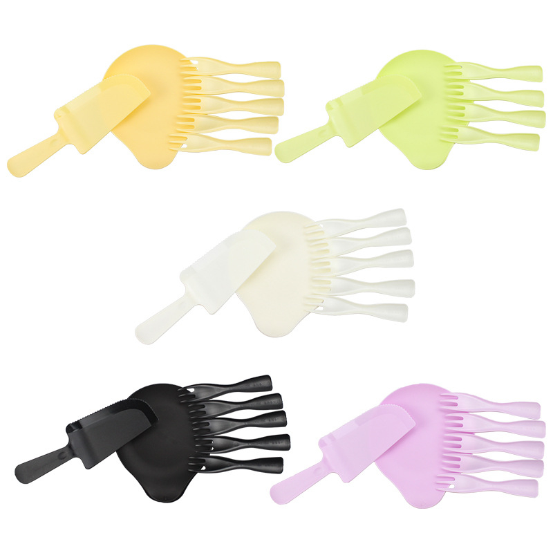 Jednokratni plastični set posuđa u obliku kapljice vode za 5 osoba — tanjuri, noževi i vilice za zabavu rođendana