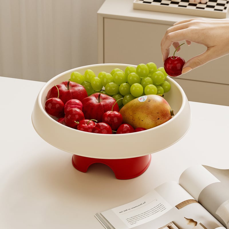 Posuda za voće za kućnu upotrebu, elegantan pladanj za voće za dnevni boravak, spavaću sobu i stol za kavu, s odvodom vode, za voće, slatkiše i suho voće