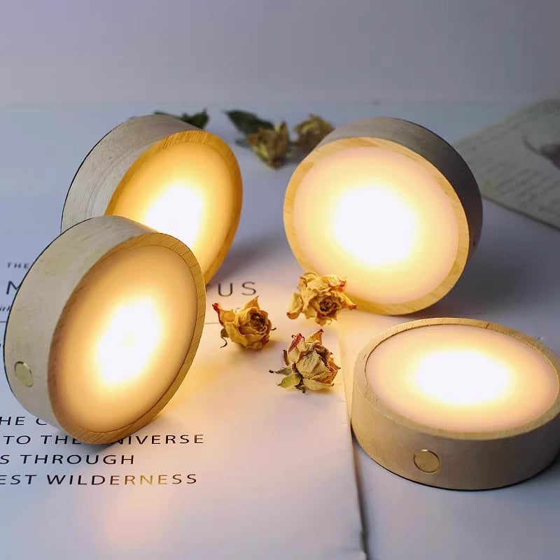 LED osvijetljena okrugla podmetač za čašu vina – moderni minimalistički stil, biorazgradivo