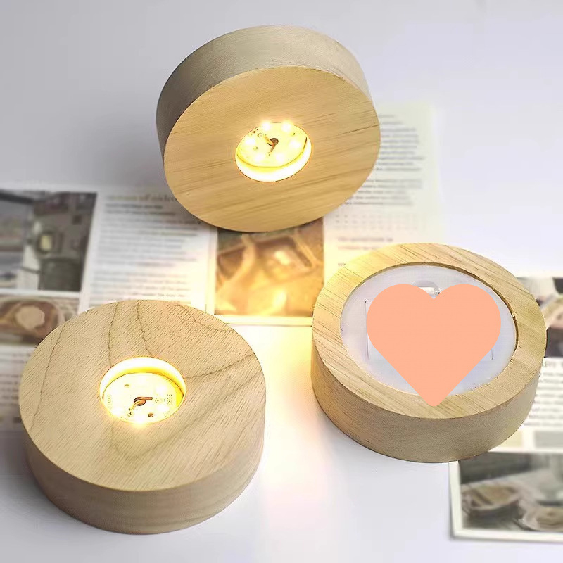 LED osvijetljena okrugla podmetač za čašu vina – moderni minimalistički stil, biorazgradivo