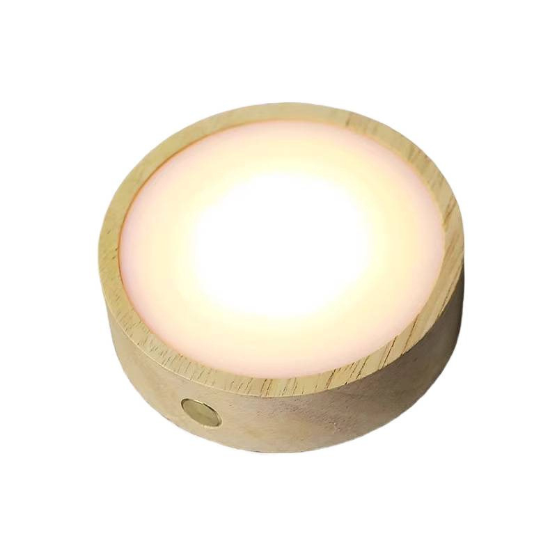 LED osvijetljena okrugla podmetač za čašu vina – moderni minimalistički stil, biorazgradivo