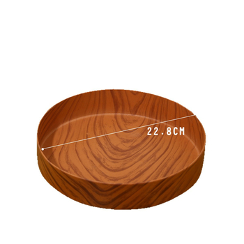 Пластмасова плодова чиния, кръгла форма, модерен минималистичен стил, шарка на ивици