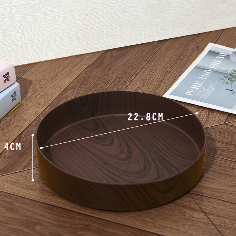 Пластмасова плодова чиния, кръгла форма, модерен минималистичен стил, шарка на ивици