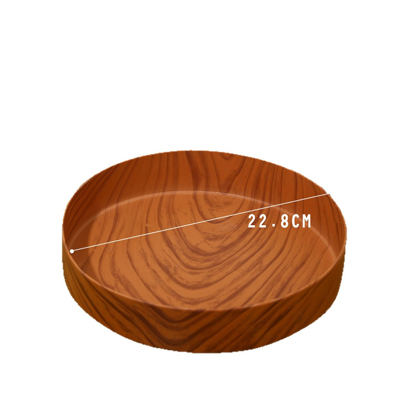 Пластмасова плодова чиния, кръгла форма, модерен минималистичен стил, шарка на ивици