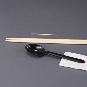 Set pribora od bambusa za jednokratnu upotrebu: štapići i žlica, četiri dijela, okrugli oblik, četiri u jednom, prilagodljivo, pakiranje 500 kom.