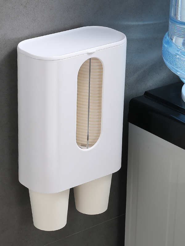 Zidni držač za jednokratne čaše s automatskim dispenserom, za kućnu upotrebu – bez bušenja