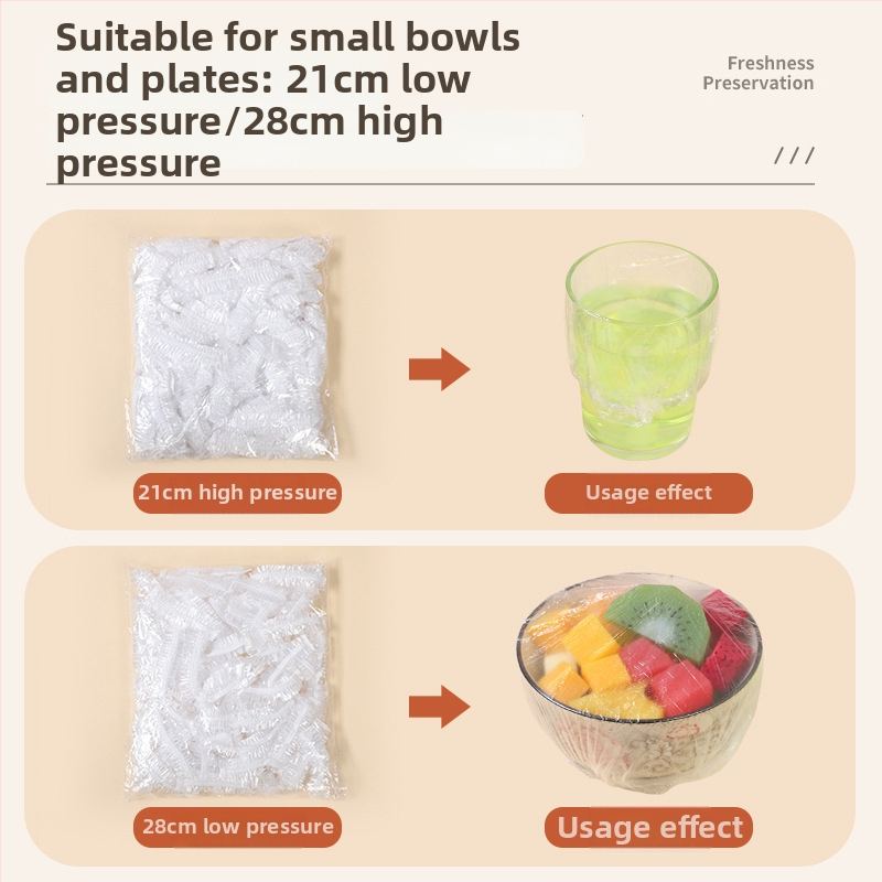 Jednorázové plastové kryty na poháre a misky s elastickým okrajom; 12+ kusov; doba trvanlivosti 36 mesiacov