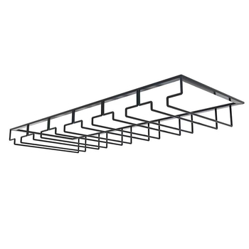 Държач за чаши за вино, монтиран на стена — железен телен дизайн, модерен минималистичен стил