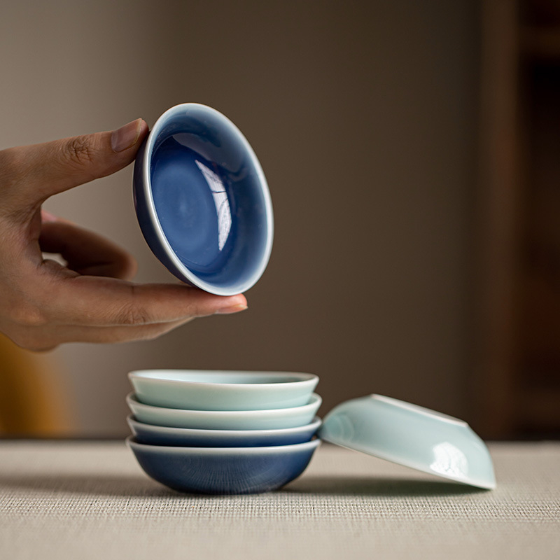 Малка керамична чиния, кръгла форма, микровълнова безопасна, печат на лого, персонализиране налично