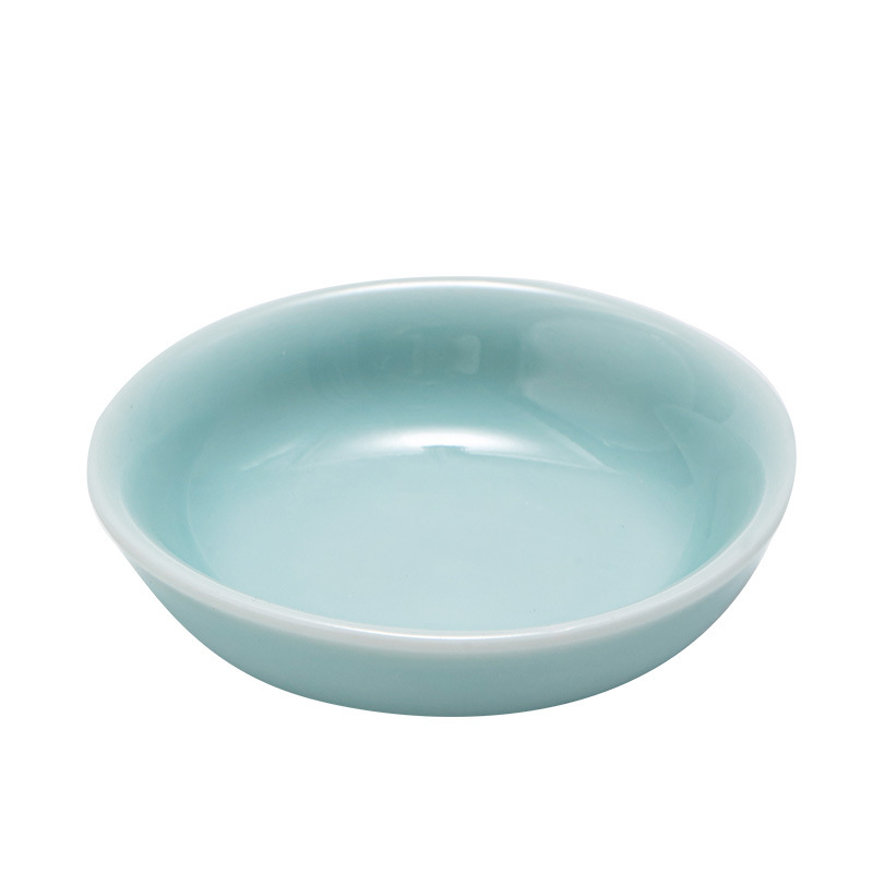 Малка керамична чиния, кръгла форма, микровълнова безопасна, печат на лого, персонализиране налично