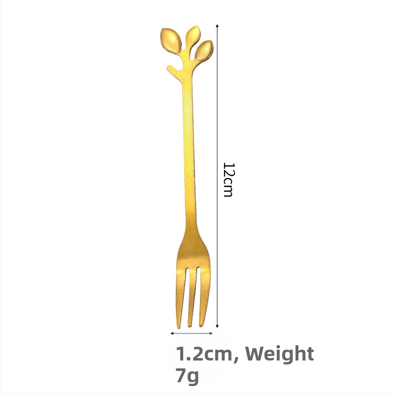 Rozsdamentes acél gyümölcs villa készlet, modern minimalista stílus, Swan Seat Fruit Fork, logónyomtatás