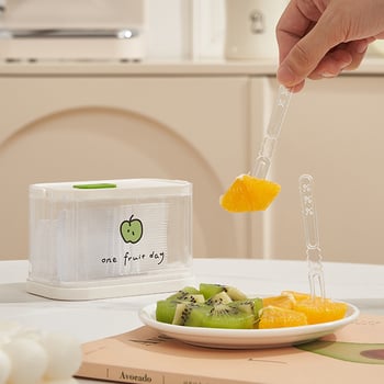 Furculiță de fructe din plastic, stil japonez, model desen animat pentru adulți