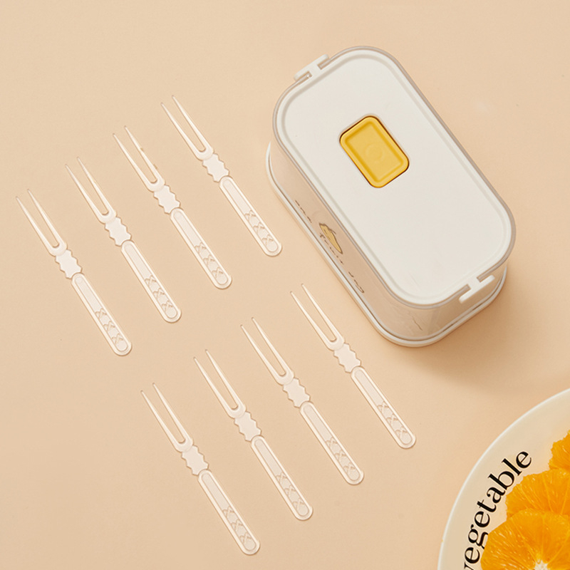 Furculiță de fructe din plastic, stil japonez, model desen animat pentru adulți