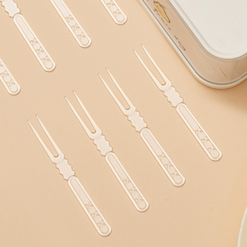 Furculiță de fructe din plastic, stil japonez, model desen animat pentru adulți