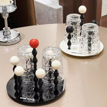 Държач за чаши – акрил, настолен комплект, прост стил