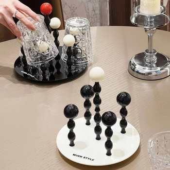 Държач за чаши – акрил, настолен комплект, прост стил