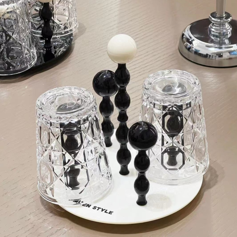 Държач за чаши – акрил, настолен комплект, прост стил