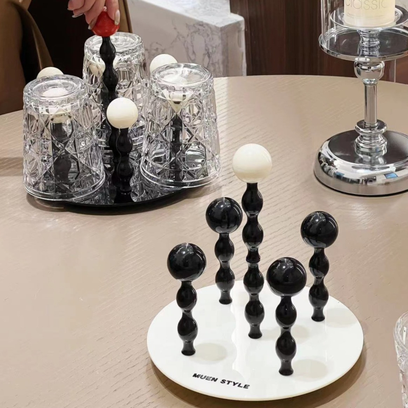 Държач за чаши – акрил, настолен комплект, прост стил