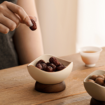 Керамична десертна купа, кръгла форма, повърхност в стил антична керамика, разнообразни шарки, възможно персонализиране