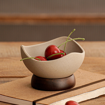Керамична десертна купа, кръгла форма, повърхност в стил антична керамика, разнообразни шарки, възможно персонализиране