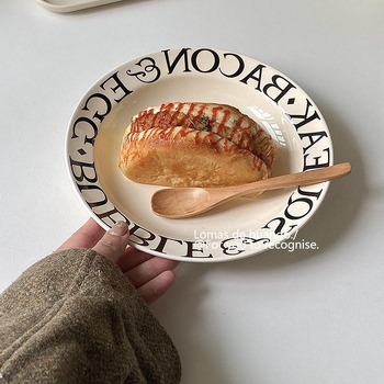 Francuski stil porcelanske posude za jednu osobu: zdjela za tjesteninu i tanjur za salatu, oblik kvartet