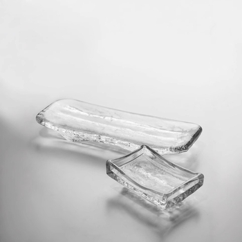 Üveg sushi szósztál, téglalap alakú, japán stílusú, hőálló üveg