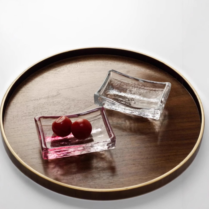 Üveg sushi szósztál, téglalap alakú, japán stílusú, hőálló üveg