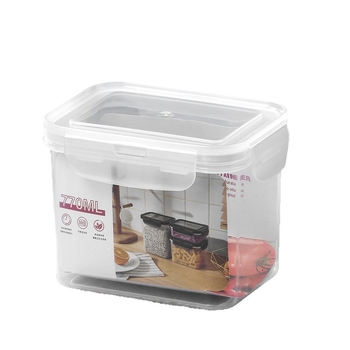 Élelmiszer-minőségű PP négyszögletes ételtároló, 800–1000 ml, mikrohullámú sütőben használható, zárható fedél, háztartási célokra
