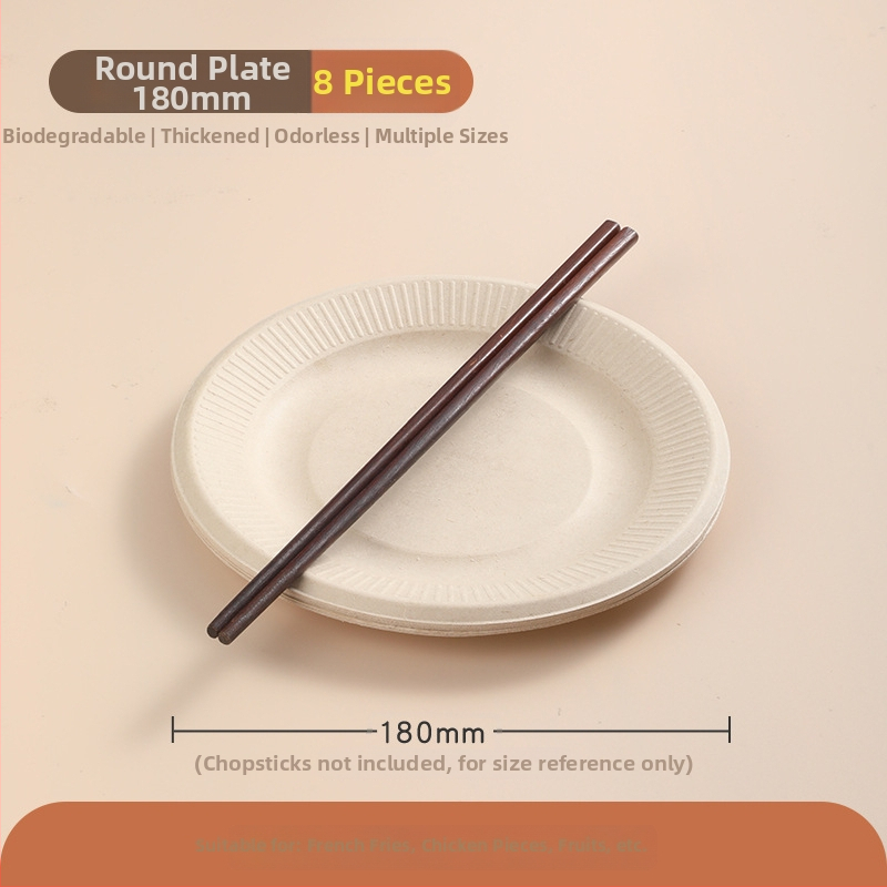 Jednorazové papierové riady: misky, taniere a podnosy – kruhového tvaru – biologicky rozložiteľné – Camellia