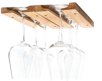 Стойка за чаши за вино, дървена, висяща, креативен дизайн