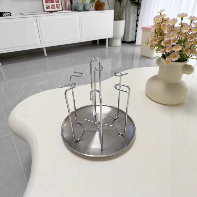 Csészetartó állvány leeresztő és fordított dizájnnal, üveg- és teás poharakhoz, egyszerű stílus, nem importált