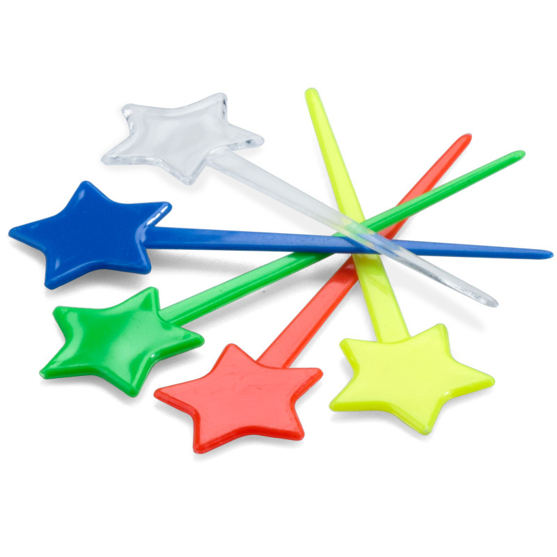 Endeavour Card műanyag csillag alakú gyümölcsvilla, modern minimalist design, nyomtatott logó