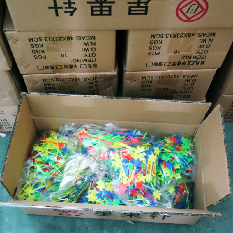 Endeavour Card műanyag csillag alakú gyümölcsvilla, modern minimalist design, nyomtatott logó