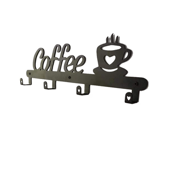 Стенно държач за чаши с дренаж, метален, Nordic стил, монтаж чрез пробиване, персонализация