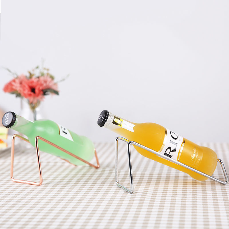 Държач за чаши за вино, метален електроплакиран тел, без пробиване, стил Нов Китай