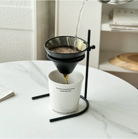 Keramički set za kavu pour-over s prilagodljivim držačem za šalice, za kućnu upotrebu