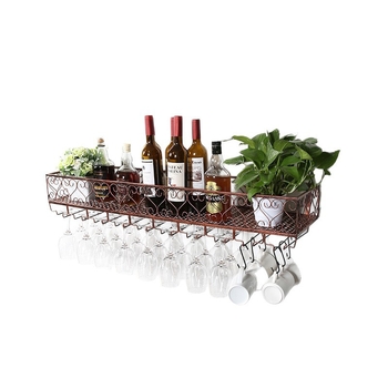 Железен стенен държач за винени чаши, висящ инвертен дизайн, модерен минималистичен стил, 3 кг
