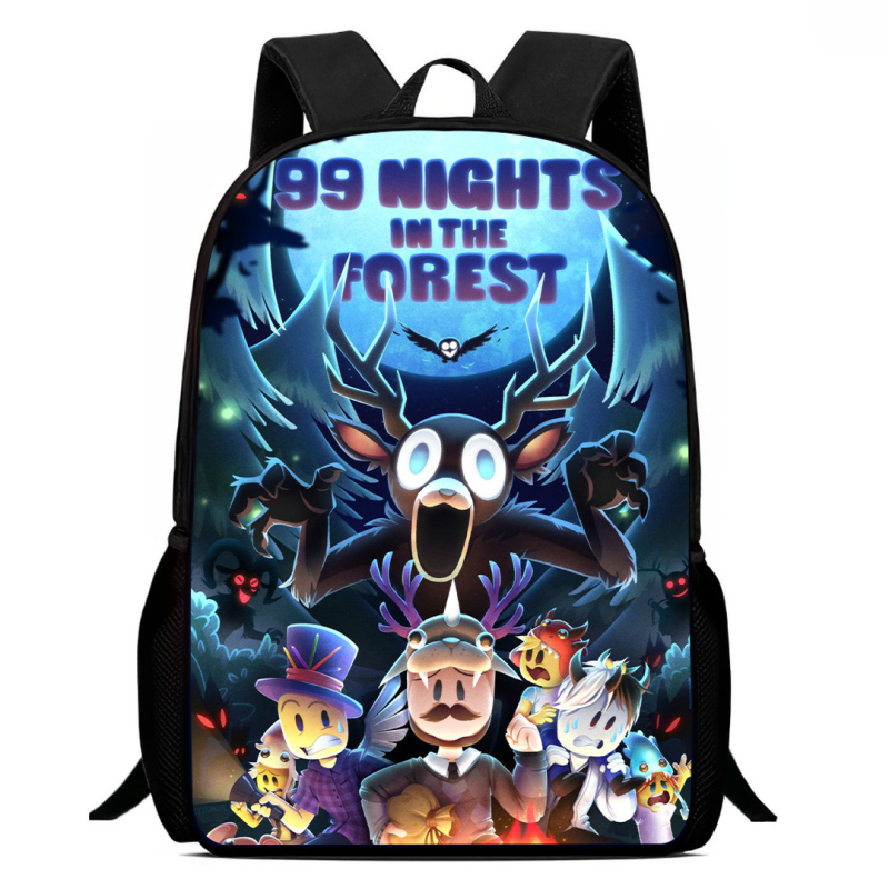 Wolyn unisex ruksak za osnovnu školu — Oxford platno, ergonomski stražnji panel, otporan na habanje, zaštita kralježnice, anime uzorak, velik kapacitet