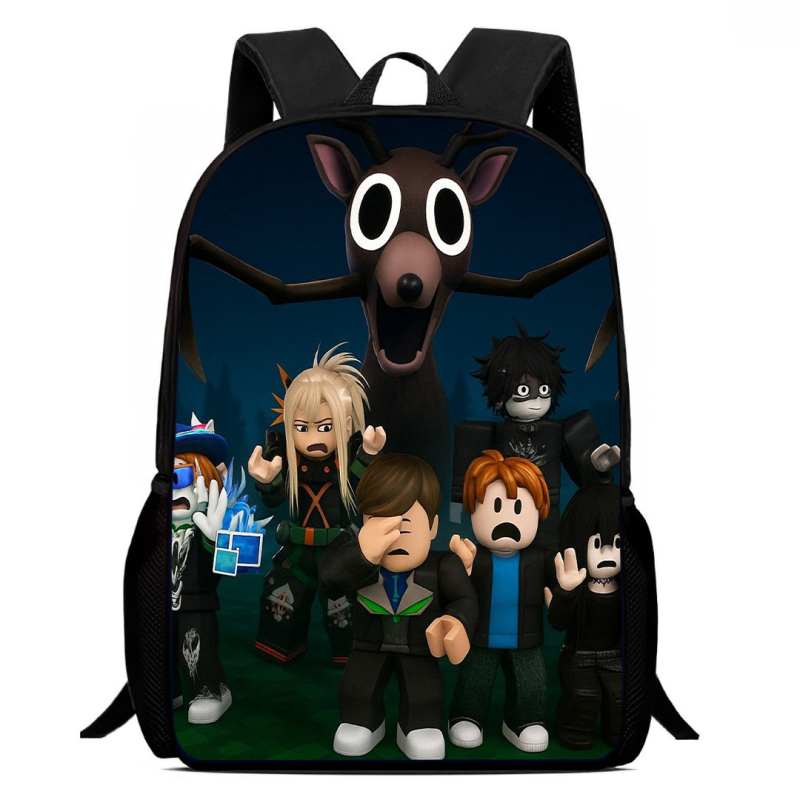 Wolyn unisex ruksak za osnovnu školu — Oxford platno, ergonomski stražnji panel, otporan na habanje, zaštita kralježnice, anime uzorak, velik kapacitet