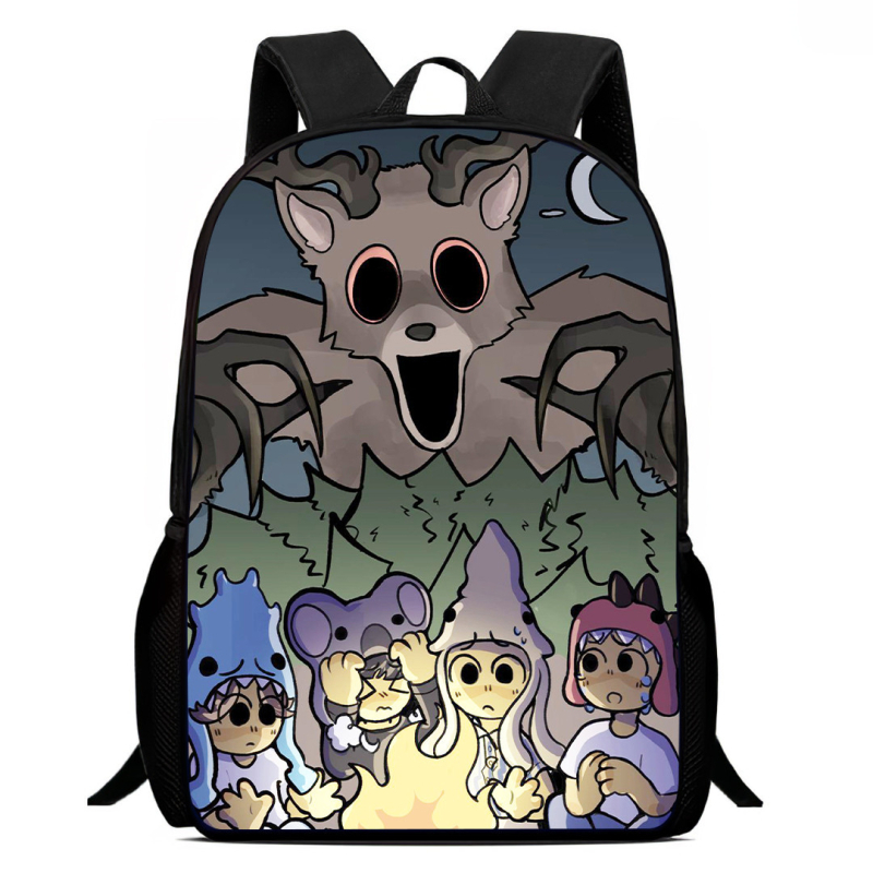 Wolyn unisex ruksak za osnovnu školu — Oxford platno, ergonomski stražnji panel, otporan na habanje, zaštita kralježnice, anime uzorak, velik kapacitet