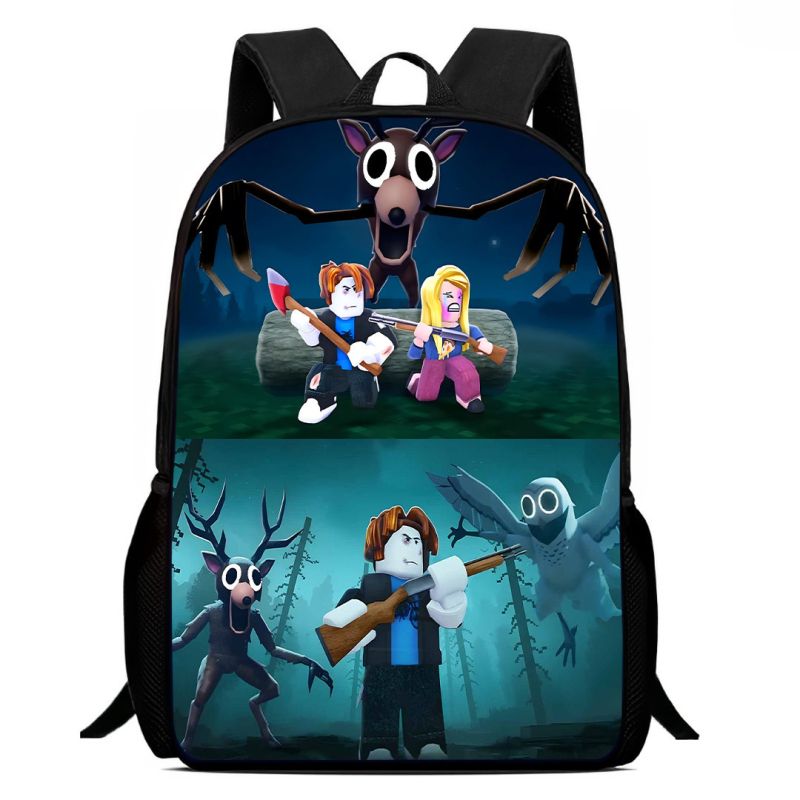 Wolyn unisex ruksak za osnovnu školu — Oxford platno, ergonomski stražnji panel, otporan na habanje, zaštita kralježnice, anime uzorak, velik kapacitet