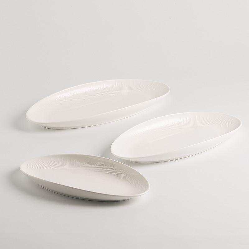 Qingqi porcelanski tanjur za ribu, japanskog stila, nepravilnog oblika, pogodan za mikrovalnu pećnicu, otporan na visoke temperature, završna obrada pod glazurom