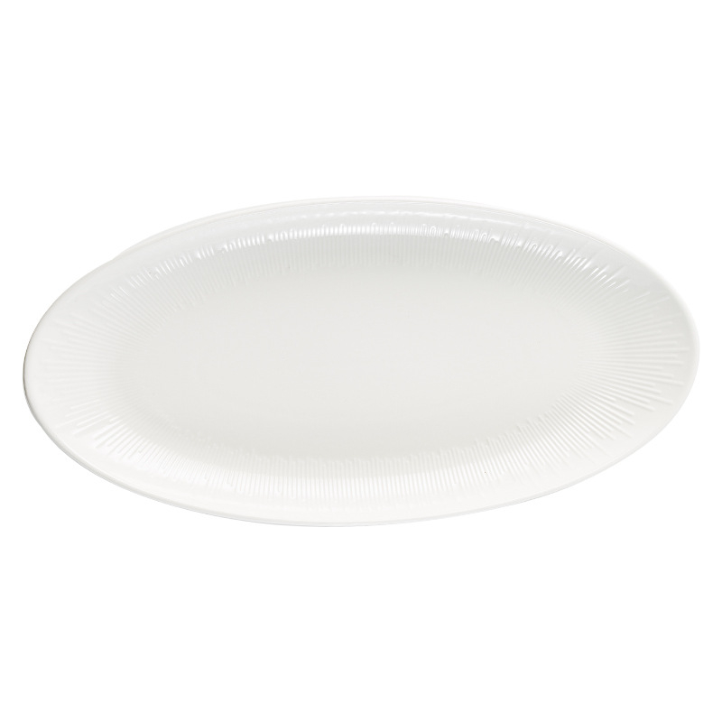 Qingqi porcelanski tanjur za ribu, japanskog stila, nepravilnog oblika, pogodan za mikrovalnu pećnicu, otporan na visoke temperature, završna obrada pod glazurom