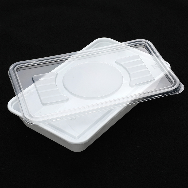 Jednokratna pravokutna plastična kutija za pakiranje za ponijeti, kvadratnog oblika, za male porcije, debela kutija brze hrane