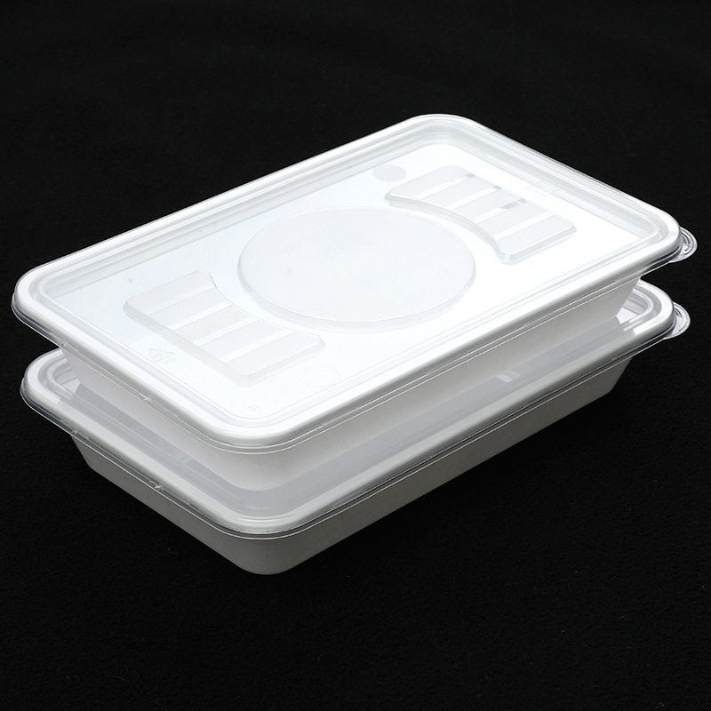 Jednokratna pravokutna plastična kutija za pakiranje za ponijeti, kvadratnog oblika, za male porcije, debela kutija brze hrane