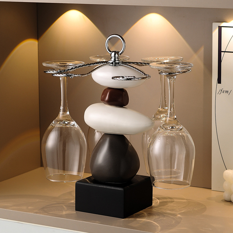 Стойка за вино от метална тел, декоративна, модерен минимализъм (тегло 2 кг)