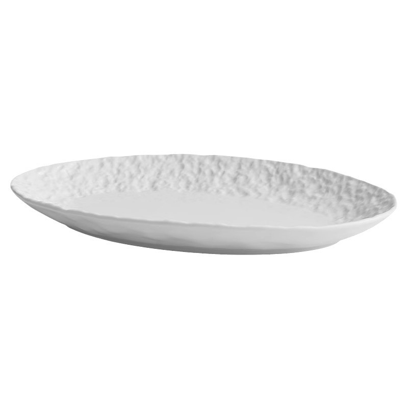 Porcelanski tanjur za ribu, ovalni oblik, otporan na mikrovalnu, jednobojni, moderni minimalistički stil